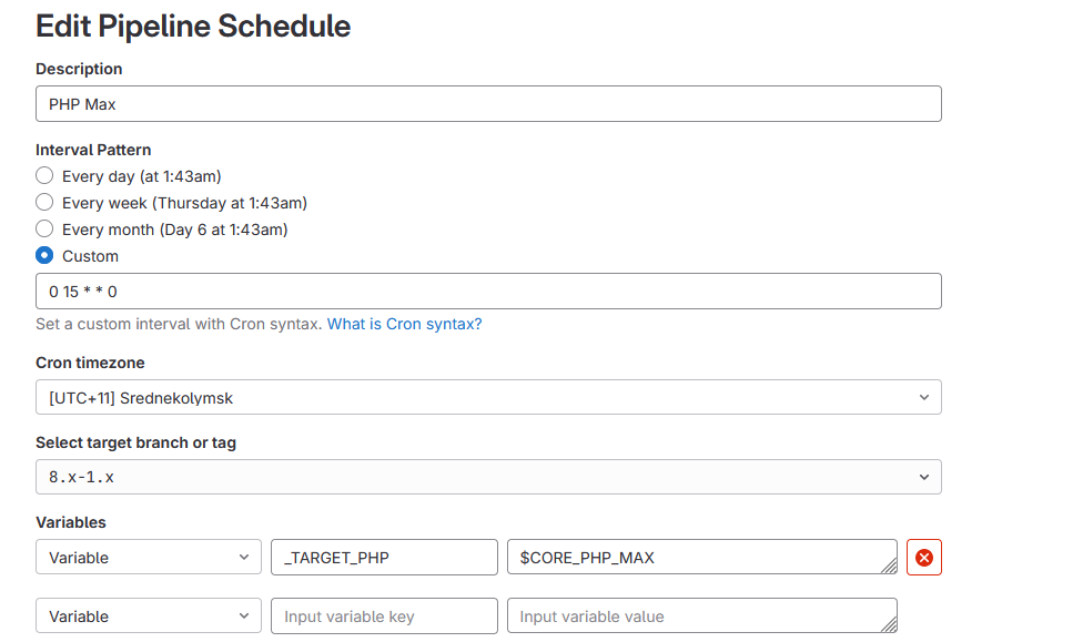 Scheduled pipelines